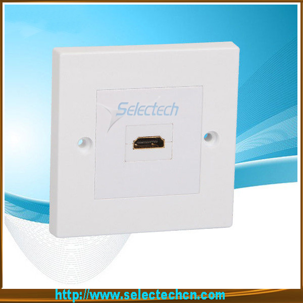 Una porta targa HDMI Wall 86 tipo frontale HD con viti