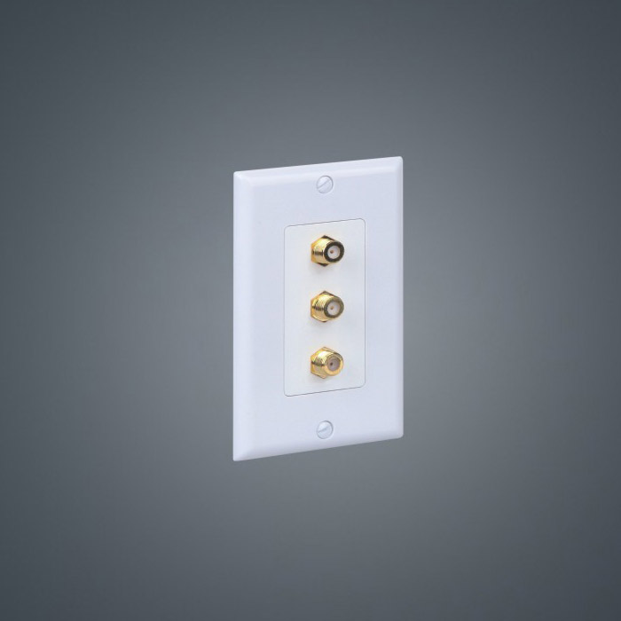 Πλάκα RCA 120 τύπου Hexagon 3 οπών ABS Πλαστική πλάκα εισόδου για πολυμέσα