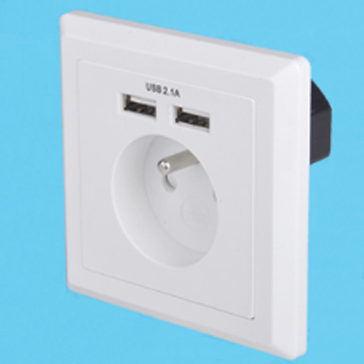 Schuko soket-outlets Eurojacks Prese e prese di corrente CA con prese USB doppie