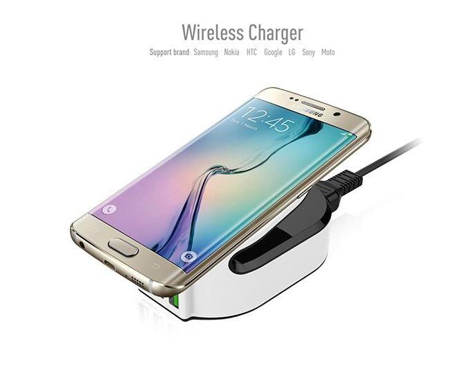 Smart 50W QI 3 in 1 Wireless Schnellladegerät mit QC 3.0 Quick USB Charger