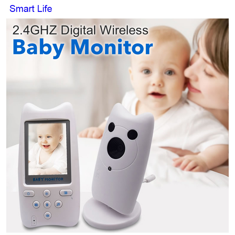 Smart home 2.4GHz wireless 2.4 Inch LCD Display Night Vision Baby Monitor with Taking photo and Temperature Monitoring