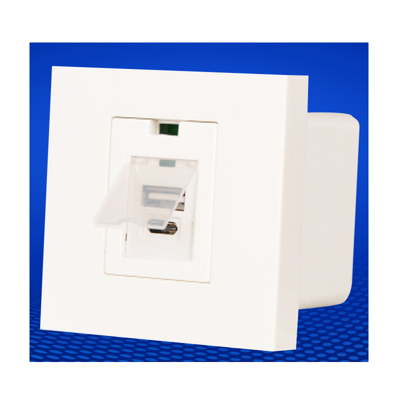 USB charging modules USB A+USB C 45*45mm for 80 type European-style panel socket USB charger module 5V 2.1A with protective cover