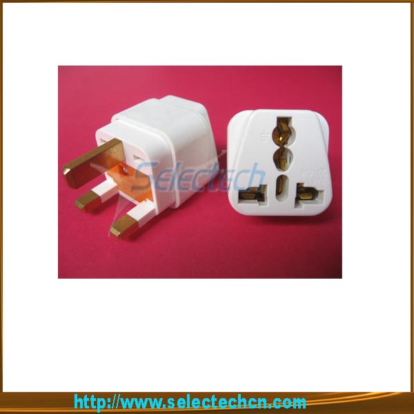 Universale Nel Regno Unito Tre Pin Plug Adapter Con Terra tipo SE-UA7F