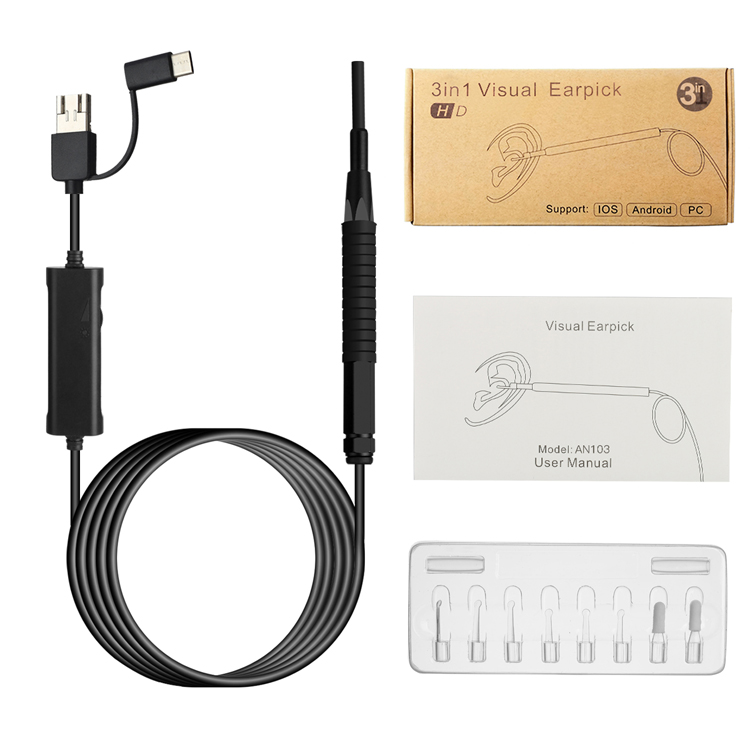 USB 3 Digitales Otoskop -Tool in 1 Inspektion Beruf Endoskop HD -Kamera HD visuelles Otoskop Otoskop