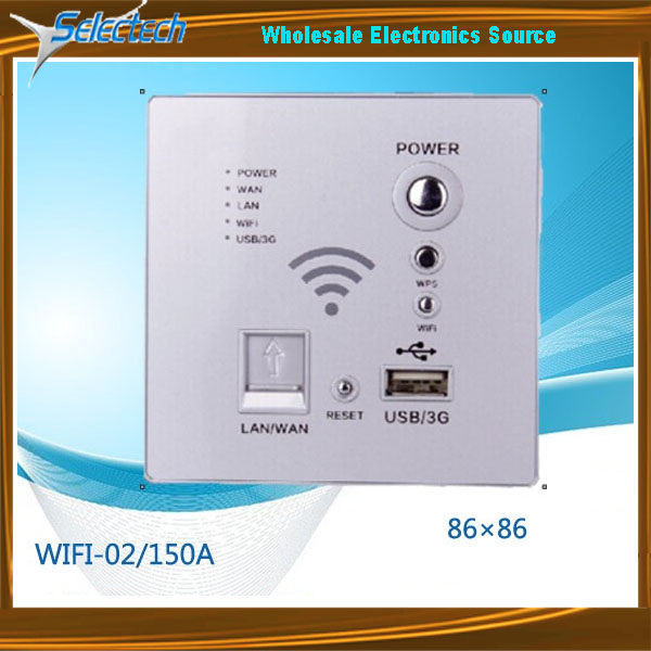 Wireless WiFi Routers USB / 3G POWER / WPS LAN parede Wifi Router com carregador USB WIFI-02