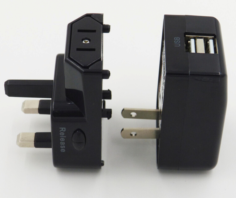 unique design dual usb Schuko Plug Adapter universal And 1A Output SE-MT82