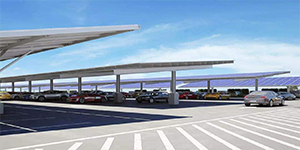 Garagem solar de matriz fotovoltaica francesa de 16.3 MW