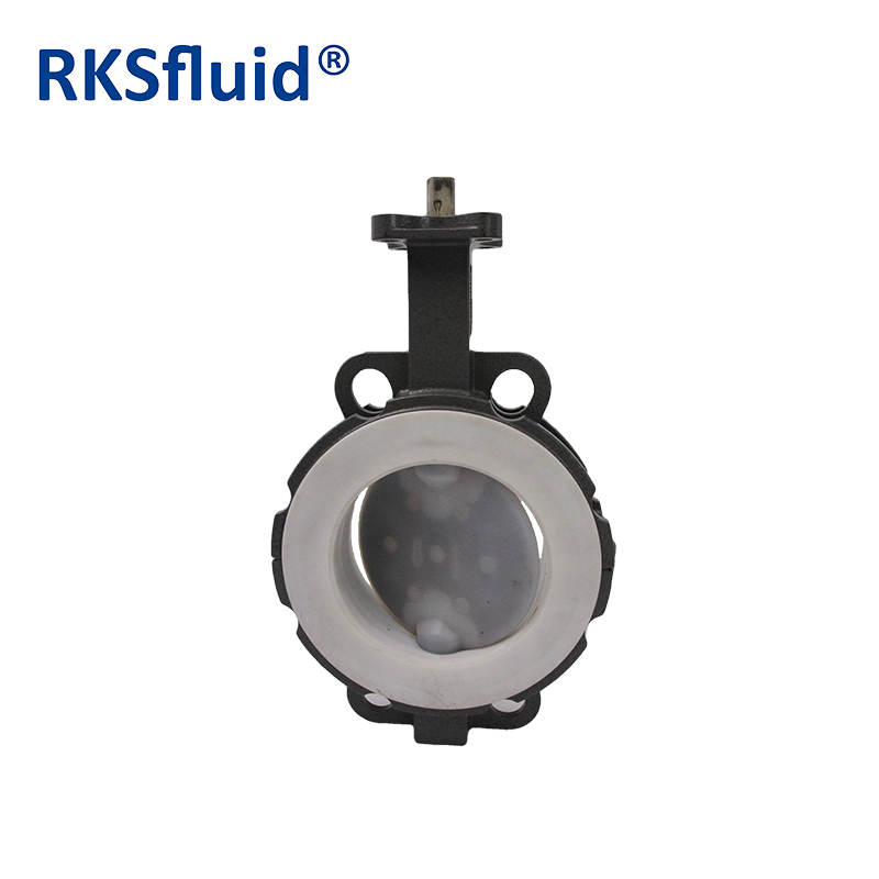 6 inch wafer style PTFE lined butterfly valve CFFM-P