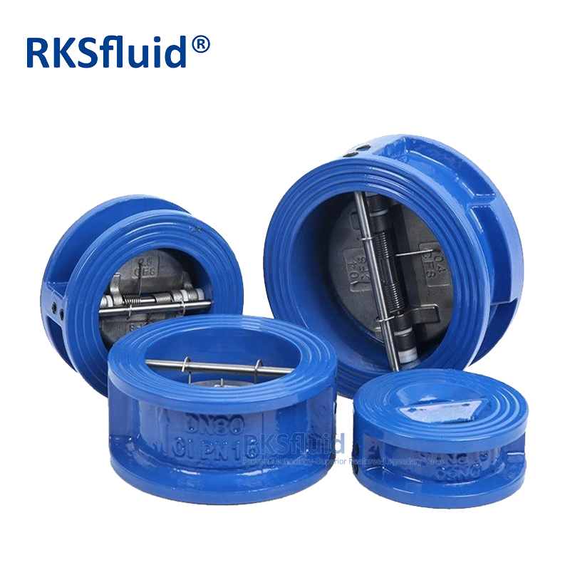 ANSI SS316 EPDM NBR seated DN80 CF8 ductile cast iron dual disc plate check valve class150