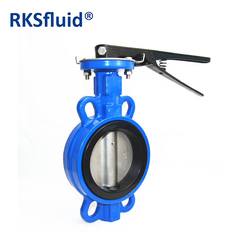 API 609 Ductile Iron 4inch Wafer Resilient Seat Butterfly Valve with Hand Lever