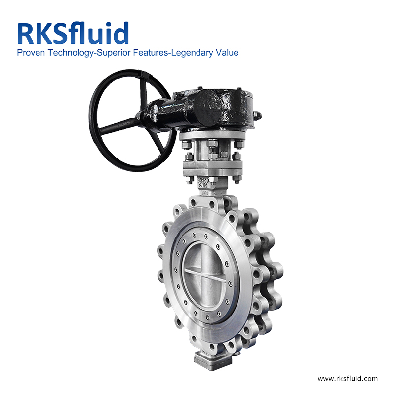 API609 SS304 CF3 PN16 Lug Type Stainless Steel Triple Eccentric Butterfly Valve DN200 Manufacturer Price