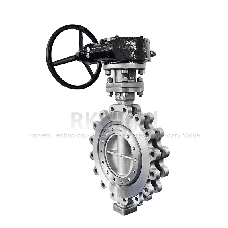 ASME B16.5 Staniless Steel Graphite flange lug triple eccentric butterfly valve manufacturers API609 industrial butterfly valve