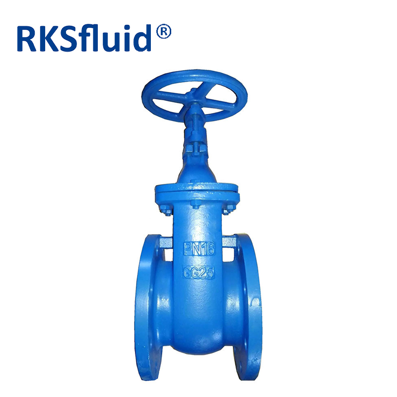 BS EN Metal Seated Cast Iron Flange Hard Seal GG25 Gate Valve Drawing DN150