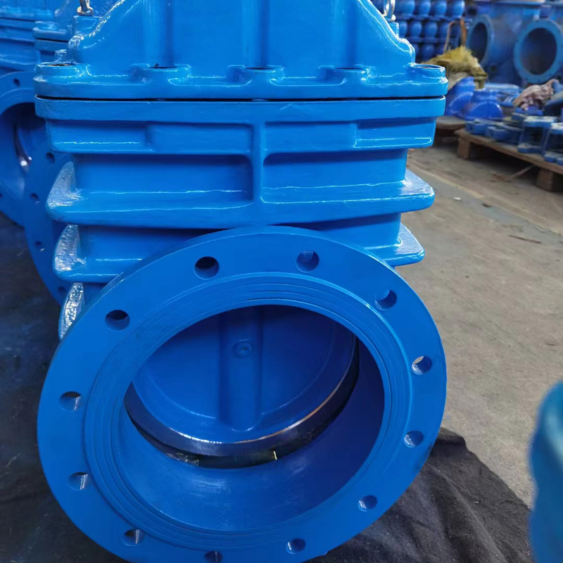 BS EN ductile cast iron PN16 hand wheel wedge metal seated double flange gate valve BS5163