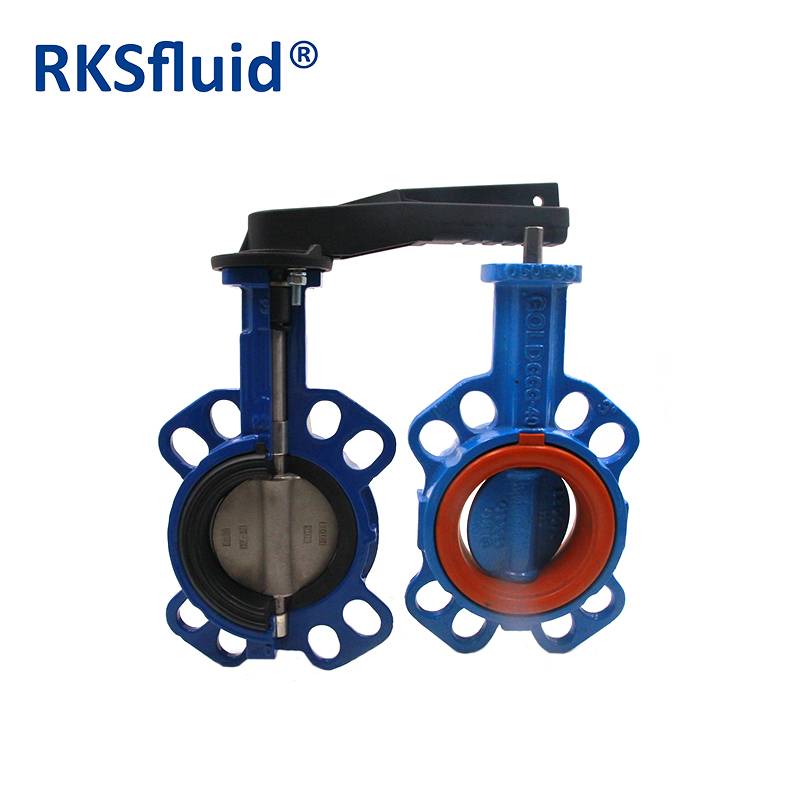 Butterfly valve DN80 wafer CI DI BODY handwheel bareshaft Hydra series PN6 10 16 Class 150 epoxy Nylon NR NBR EPDM