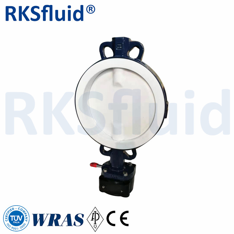 バタフライバルブPTFEライニングPTFEマニュアルバルブCL 150 PTFEシート