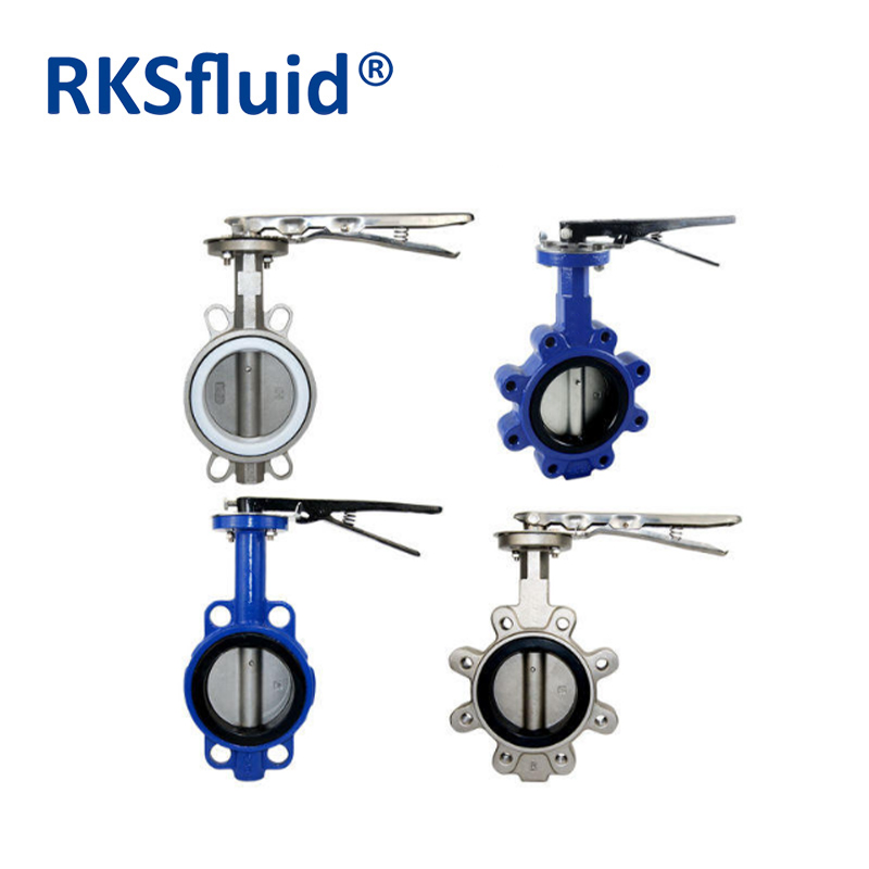 CF8 DI CI EPDM Strong Acid Ductile Iron Lever Opreated Wafer Lug Butterfly Valve