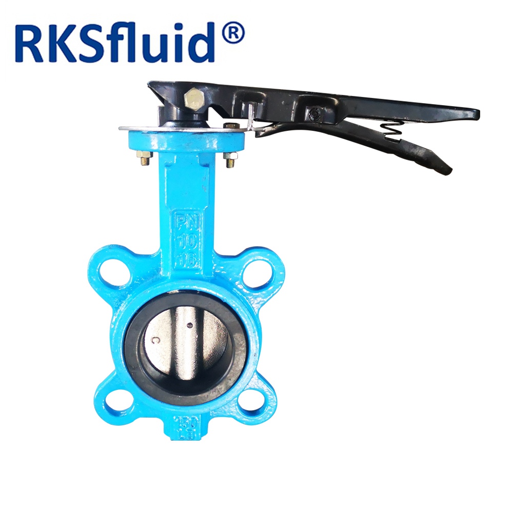 Cast iron manual operated hand lever wafer type butterfly valve