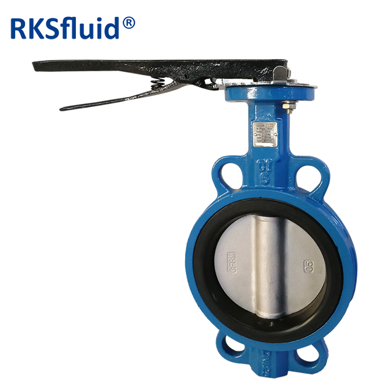 China supplier EPDM seated PN10 PN16 Ductile cast iron wafer type handle butterfly valve price