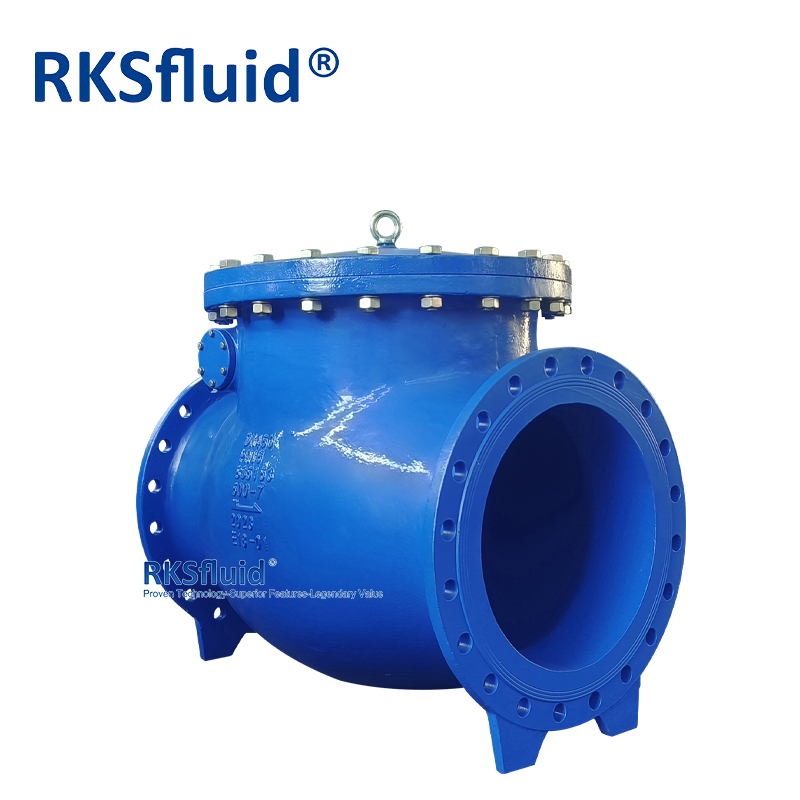 Fornecedores de fabricante chinês Dúctil de ferro fundido DI Flange Fim do giro da válvula de retenção DN450 PN10 PN16 para tratamento de água