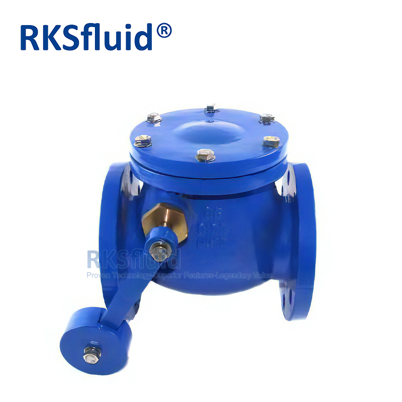 Chinese bs5153 check price GGG50 EPDM NBR resilient sealing flange swing check valve PN16 with lever & count weight