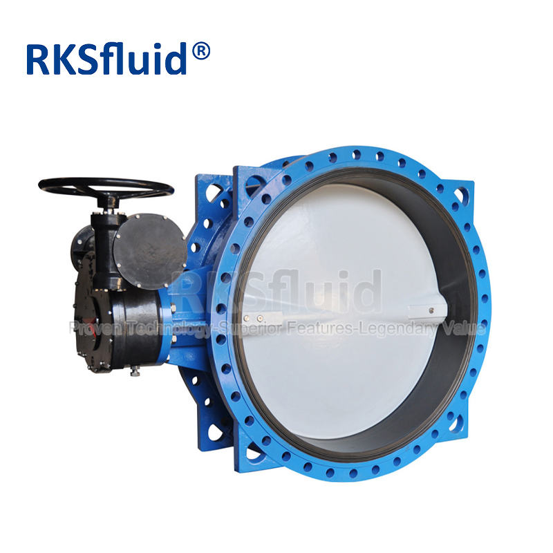 Chinese butterfly valve manufacturers ductile iron EPDM double flange resilient seat butterfly valve dn800