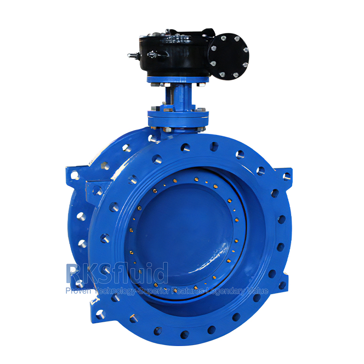 Chinese supplier DIN3302 dn250 epoxy coated ductile iron double eccentric flange butterfly valve PN16