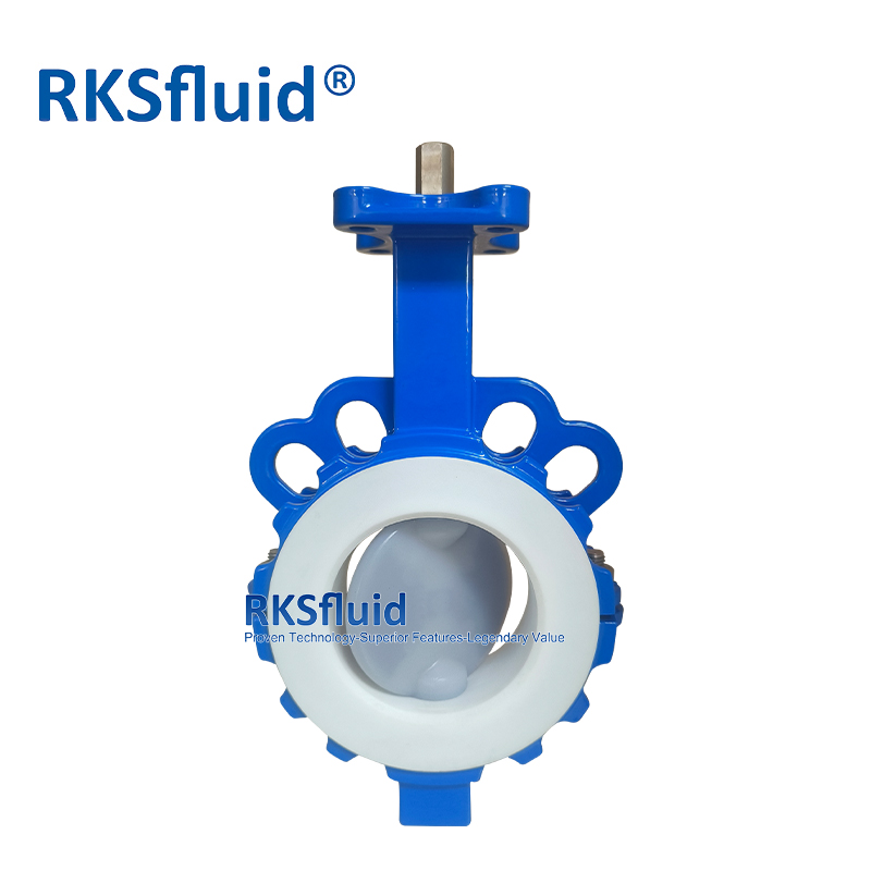 DIN API standard CF8M carbon steel wafer type PTFE line high performance butterfly valve Manufacturer