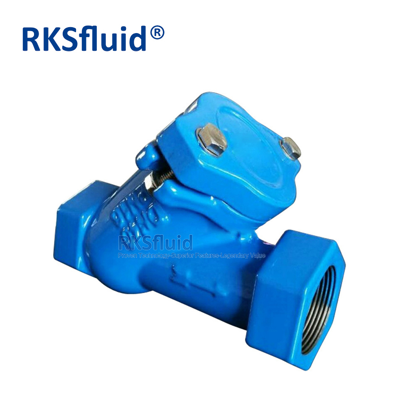 DIN3202 casting ductile iron DN40 threaded flanged end ball check valve PN16 for sewage water use
