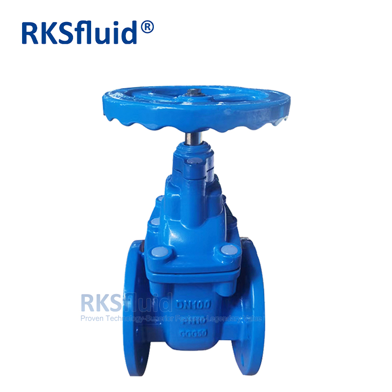 DIN3352 F4 F5 standard ductile cast iron 4 inch metal seat gate valve for water pump PN10 PN16 DN100