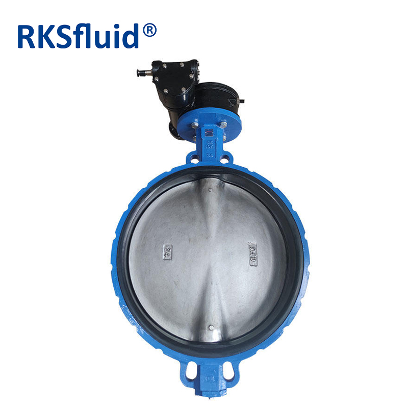 DN600 24 Inch CI Worm Gear 10K Wafer Butterfly valve