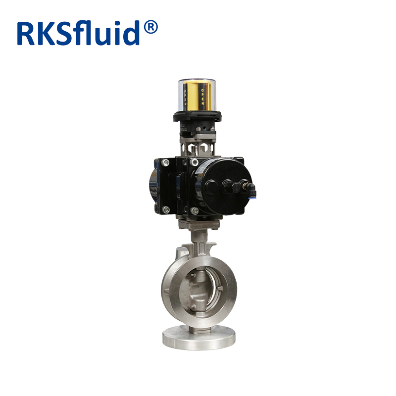 電動アクチュエータ高性能ステンレス鋼WCBバタフライバルブ