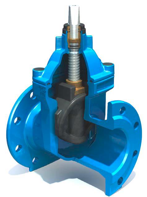 Environmental pressure seal flange connection gate brake valve for sea water