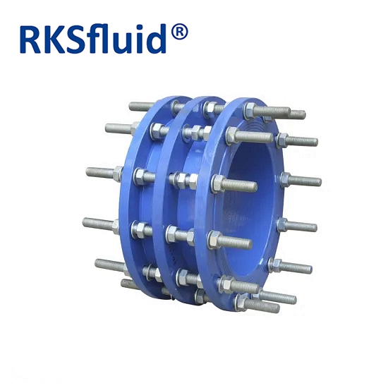 Epoxy Coated Ductile Iron Easy Instal and Disassembly Three Flanges Rubber EPDM NBR Sealing Flexible Expansion Dismantling Joint