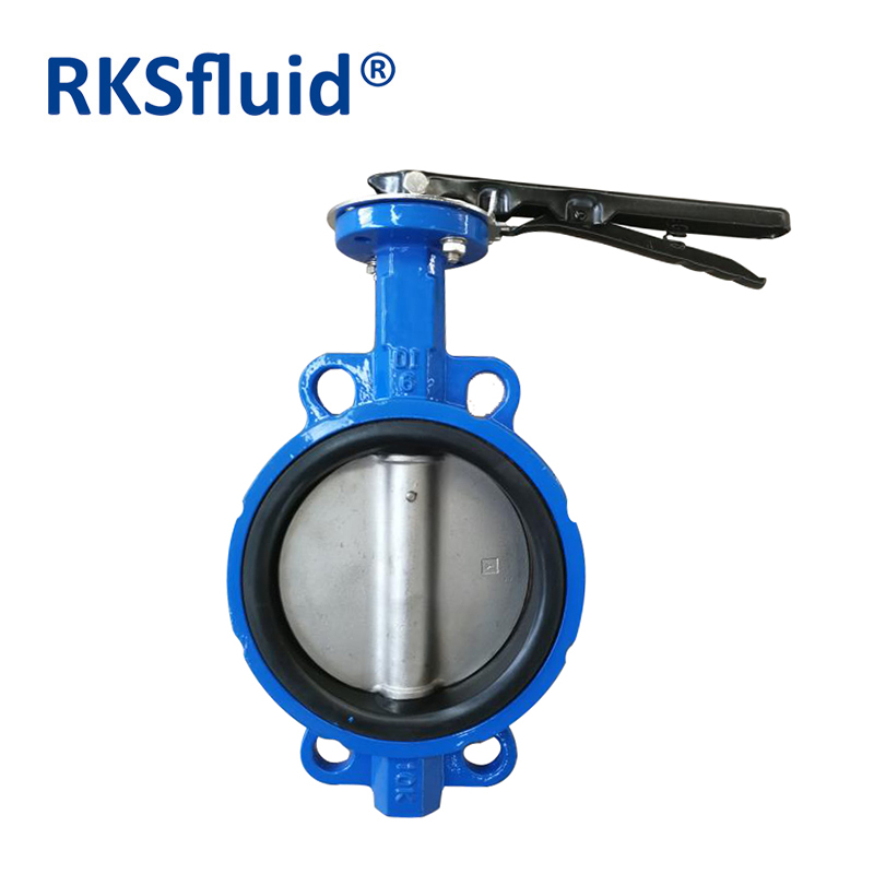Factory Manufacturer Ductile Cast Iron Wafer Type Resilient Seat Butterfly Valve PN16 Customizable with CAD Drawing