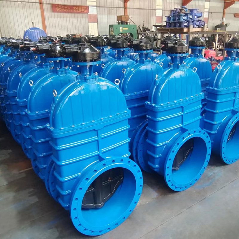 Factory sale AWWA standard ductile cast iron 900mm flange soft sealing gate valve for gas and oil