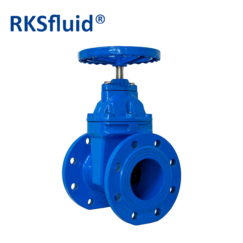 Handwheel non rising stem PN16 DN100 soft seal resilient seated cast iron flange type sluice gate valve