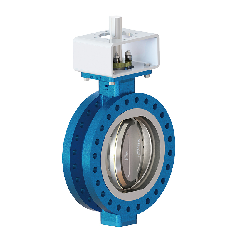 高质量的API609 SS304 WCB石墨法兰金属三重偏心蝴蝶阀DN400工厂直接