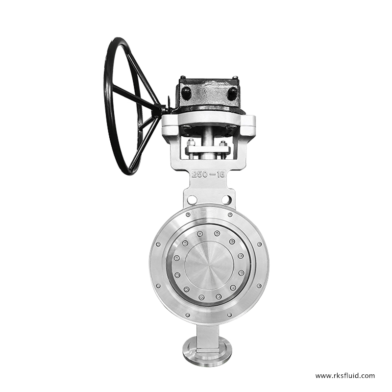 Industrieventile Lieferant API609 Edelstahl SS304 Metallsitz Wafer Lug Triple Excentric Butterfly Ventil PN10 PN16