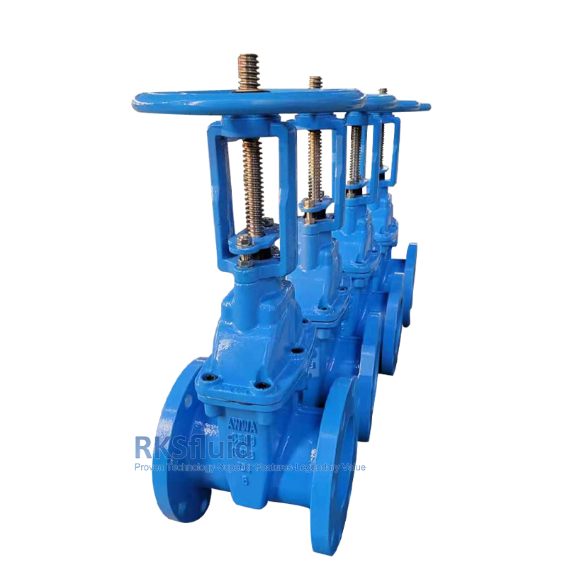 PN10 PN16 class125 class150 AWWA C500 cast iron flanged metal seated gate valve for oil water gas