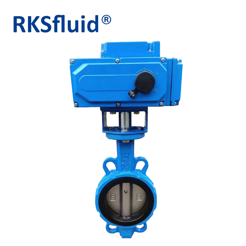 PN16 150lb Ductile Iron Electric manual wafer butterfly valve price