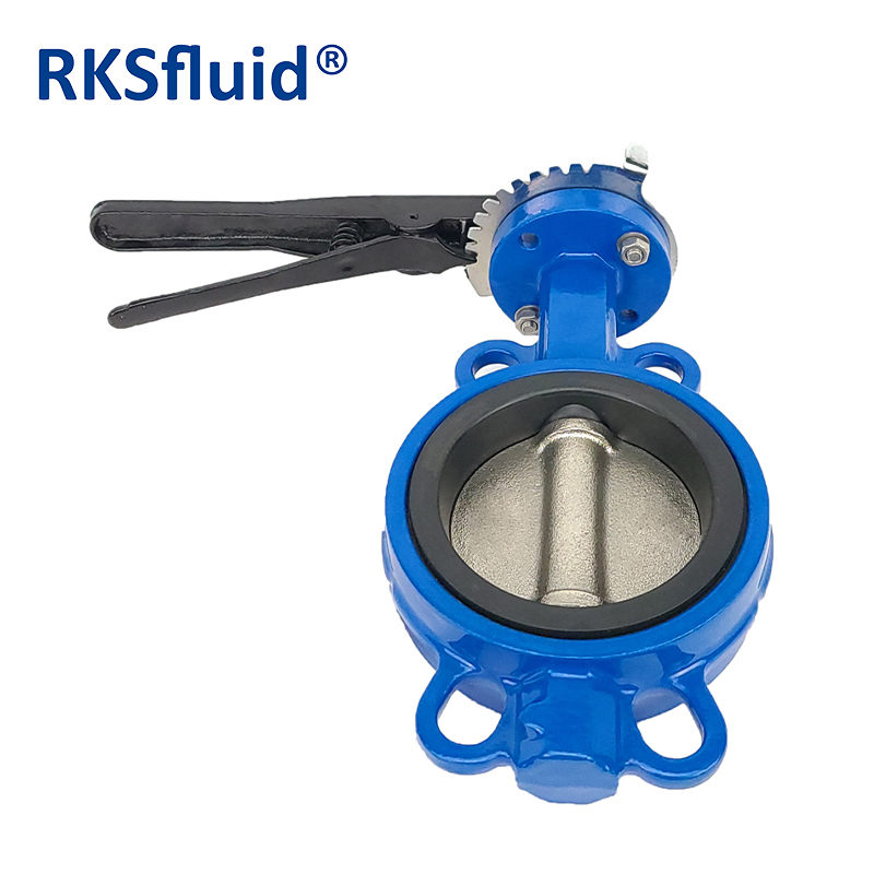 China PN16 PN10 Cast Iron EPDM Seat Wafer Type Butterfly Valve Manufacturer Butterfly Valve Price List manufacturer