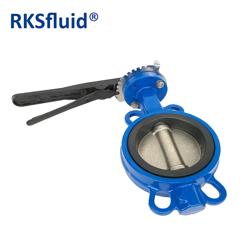 China PN16 PN10 Cast Iron EPDM Seat Wafer Type Butterfly Valve Manufacturer Butterfly Valve Price List manufacturer
