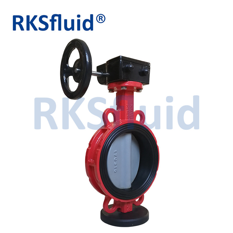 China PN16 ductile iron body disc SS410 shaft EPDM seal Bore head Customized colour 3 inch DN80 Wafer type butterfly valve manufacturer