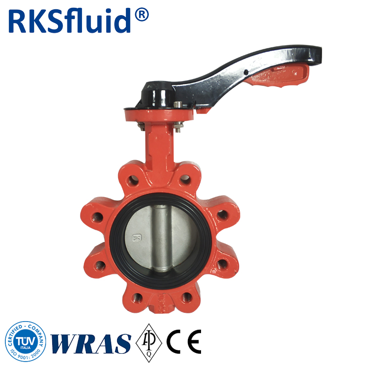 China PN16 ductile iron body disc SS410 shaft EPDM seal Bore head Customized colour 3 inch DN80 Wafer type butterfly valve manufacturer