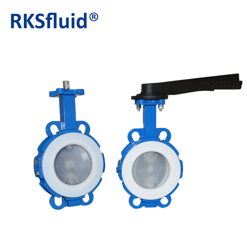 PTFE Lined Sanitary Handles modulating Butterfly Valve process control
