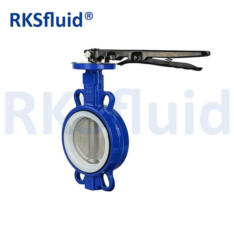 PTFE seat lined gearbox full bore butterfly valve