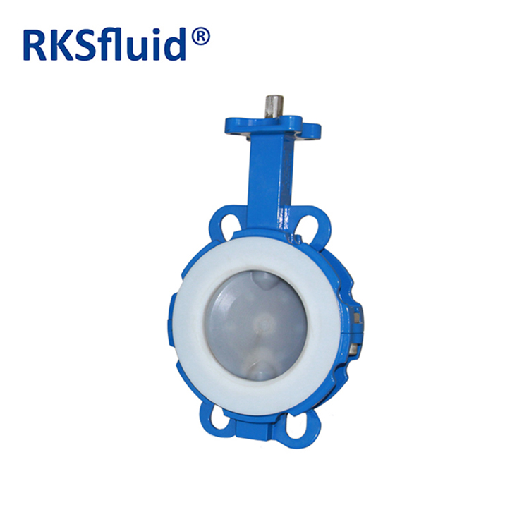 PTFE valve seat wafer centerline butterfly valve PFA valve