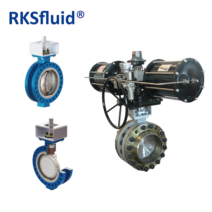 RKSFluid Fireproof design zero leakage three offset butterfly valve