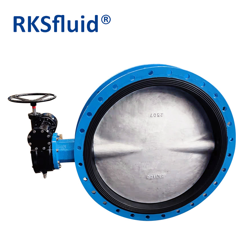 RKSfluid Ductile Iron EPDM DN1100 Resilient Seat Flange Butterfly Valve